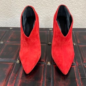 Guess red booties